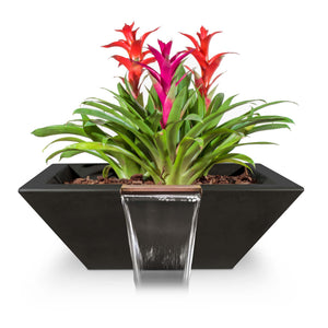 Maya Planter & Water Bowl - GFRC Concrete - Black Finish