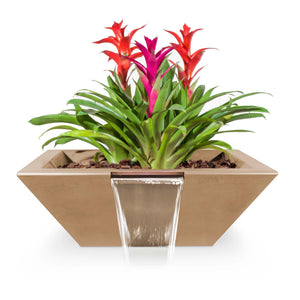 Maya Planter & Water Bowl - GFRC Concrete - Brown Finish