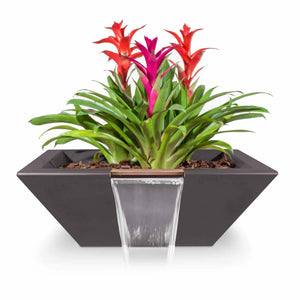 Maya Planter & Water Bowl - GFRC Concrete - Chestnut Finish