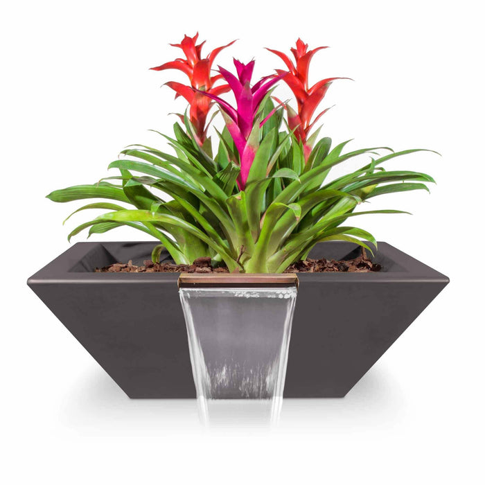 The Outdoor Plus Maya Planter & Water Bowl - GFRC Concrete Planter & Water Bowl Chestnut / 24"