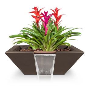 Maya Planter & Water Bowl - GFRC Concrete - Chocolate Finish