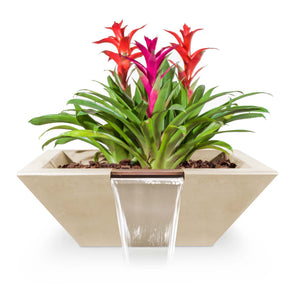 Maya Planter & Water Bowl - GFRC Concrete - Vanilla Finish