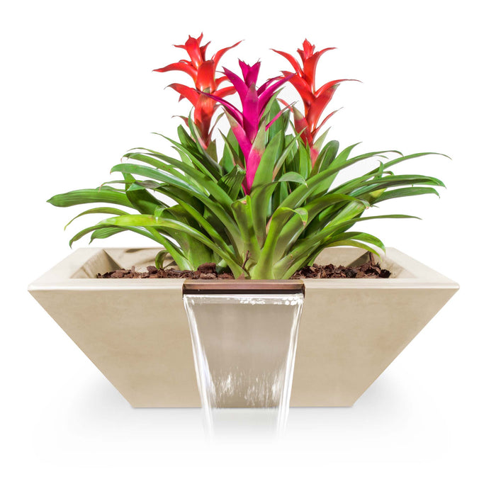 The Outdoor Plus Maya Planter & Water Bowl - GFRC Concrete Planter & Water Bowl Vanilla / 24"