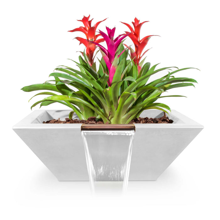 The Outdoor Plus Maya Planter & Water Bowl - GFRC Concrete Planter & Water Bowl White / 24"