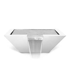 Maya Water Bowl - Metal Powder Coated - White Finish