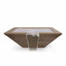 The Outdoor Plus Maya Water Bowl - Wood Grain Concrete Water Bowl Ebony / 24"