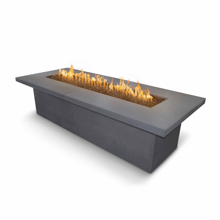 The Outdoor Plus Newport Fire Table - Powder Coated Fire Table Gray / 72" X 36" / Match Lit
