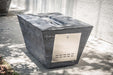 The Outdoor Plus Plymouth Wood Grain Fire Pit - 24" Tall Fire Pits Ebony / 48" X 28" / Match Lit