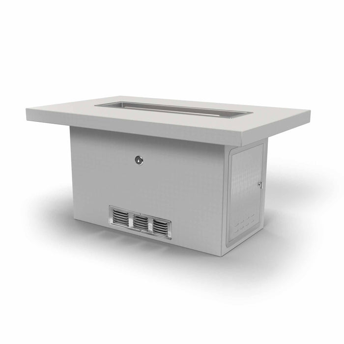 The Outdoor Plus Rectangular Ready-To-Finish Fire Table Form - 24" Tall Fire Table 48" / Match Lit / Natural Gas