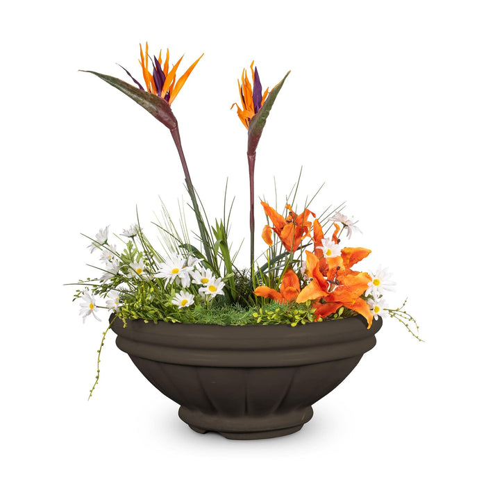 The Outdoor Plus Roma GFRC- Planter Bowl Planter Bowl Chocolate / 24"