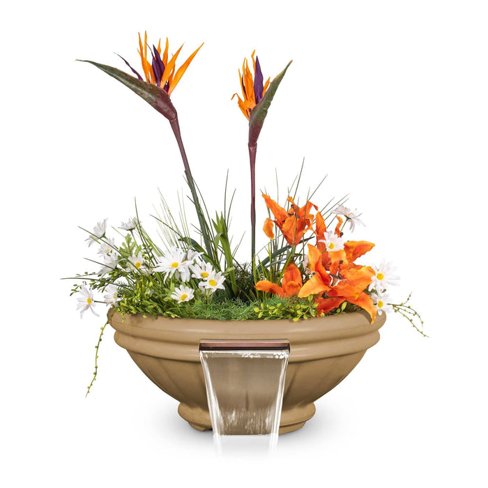The Outdoor Plus Roma GFRC - Planter & Water Bowl Planter & Water Bowl Brown / 24"