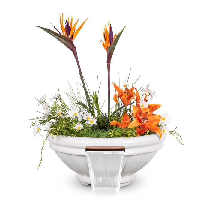 The Outdoor Plus Roma GFRC - Planter & Water Bowl Planter & Water Bowl White / 24"