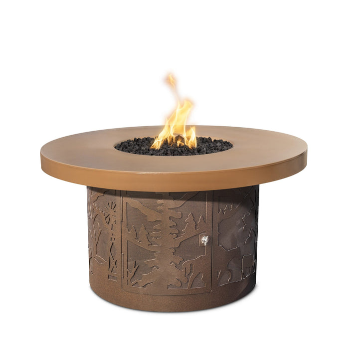 The Outdoor Plus Round Outback Fire Pit Cattle Ranch Design Fire Table