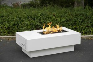 San Juan Powder Coat Steel Low Profile Fire Pit - White Finish