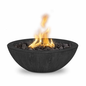 Sedona Fire Bowl - Wood Grain Concrete - Ebony Finish