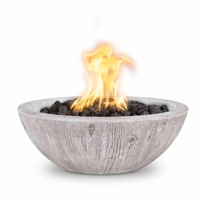 Sedona Fire Bowl - Wood Grain Concrete - Ivory Finish