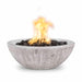 The Outdoor Plus Sedona Fire Bowl - Wood Grain Concrete Fire Bowl Ivory / Match Lit / Natural Gas