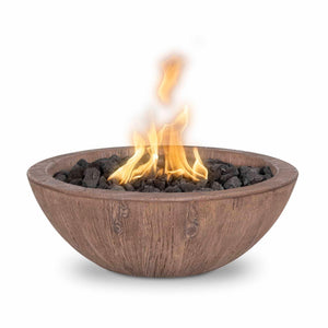 Sedona Fire Bowl - Wood Grain Concrete - Oak Finish