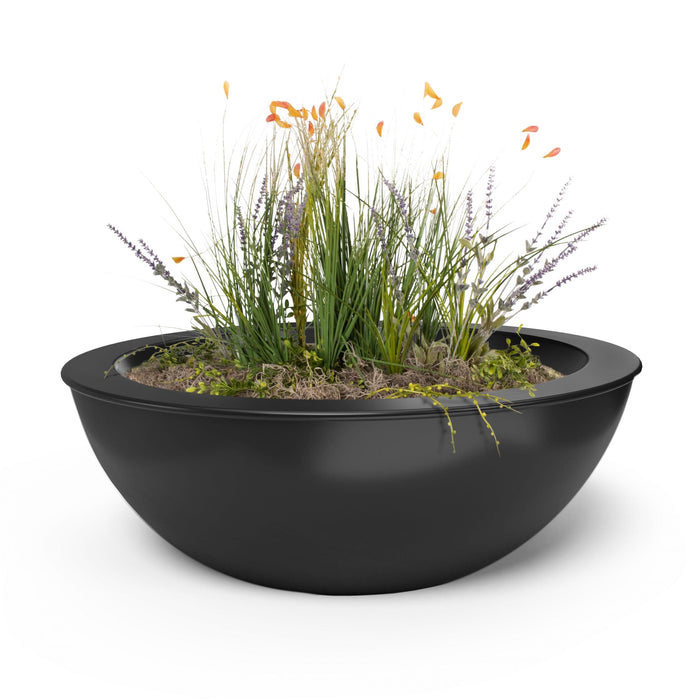 The Outdoor Plus Sedona Planter Bowl- Metal Powder Coat Planter Bowl Black / 27"