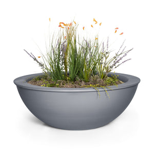 Sedona Planter Bowl- Metal Powder Coat - Gray Finish