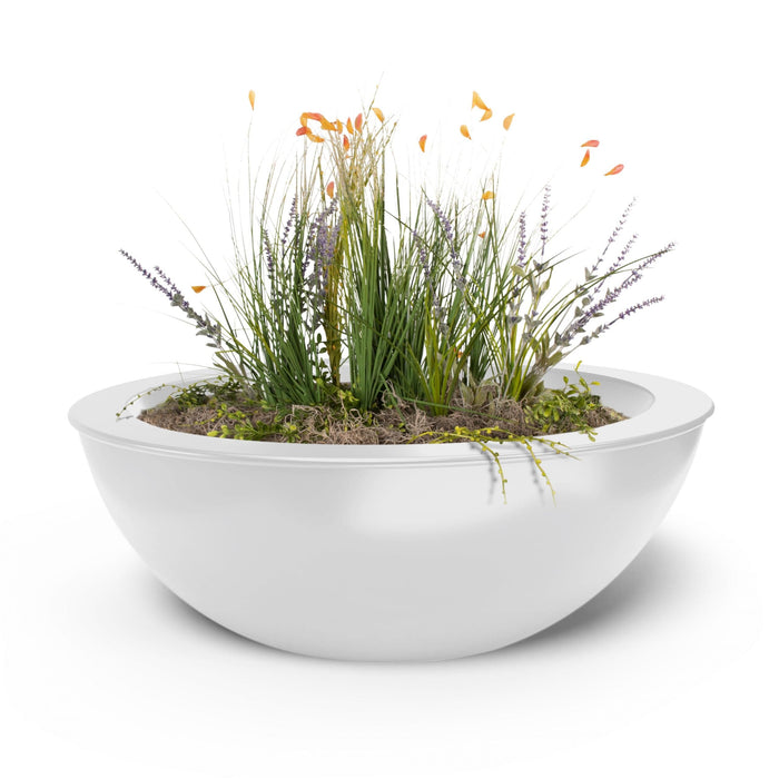 The Outdoor Plus Sedona Planter Bowl- Metal Powder Coat Planter Bowl White / 27"