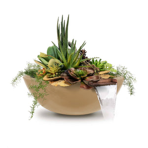 Sedona Planter & Water Bowl - GFRC Concrete - Brown Finish