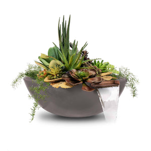 Sedona Planter & Water Bowl - GFRC Concrete - Chestnut Finish