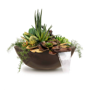 Sedona Planter & Water Bowl - GFRC Concrete - Chocolate Finish