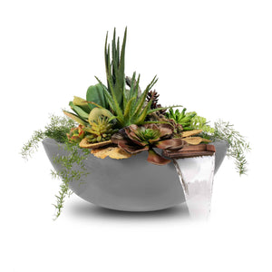 Sedona Planter & Water Bowl - GFRC Concrete - Natural Gray Finish