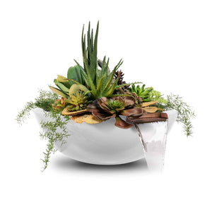 Sedona Planter & Water Bowl - GFRC Concrete - White Finish