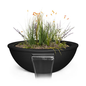 Sedona Planter & Water Bowl - Metal Powder Coat - Black Finish