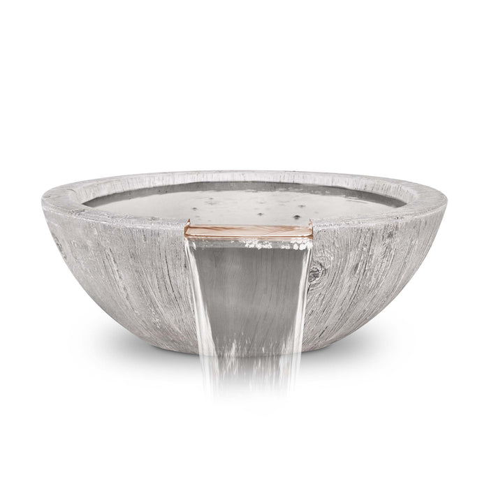 The Outdoor Plus Sedona Water Bowl - GFRC Wood Grain Water Bowl Ivory / 27"
