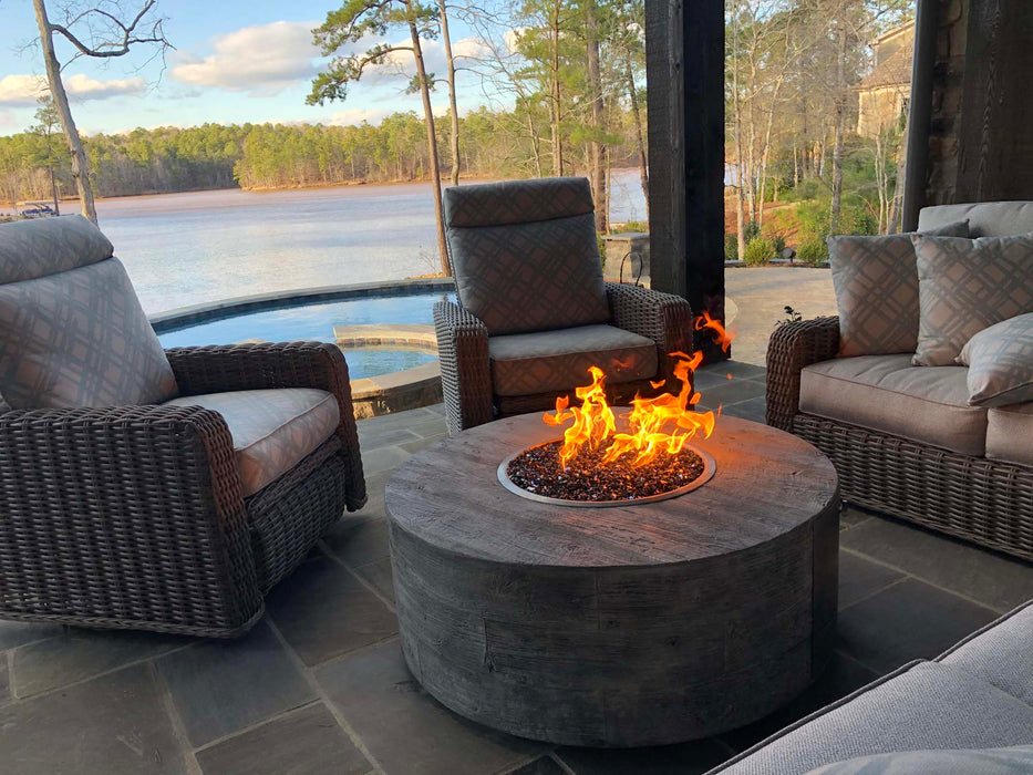 The Outdoor Plus Sequoia Wood Grain Fire Pit - 16" Tall Fire Pits