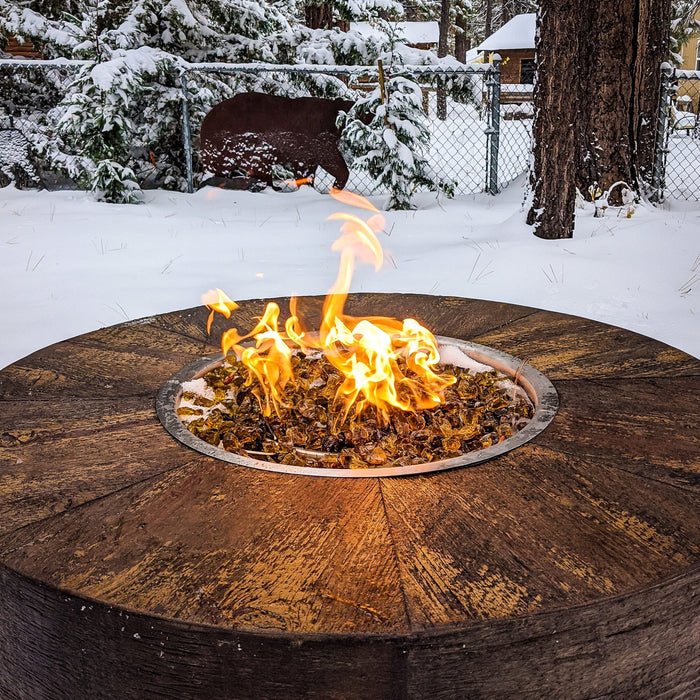 The Outdoor Plus Sequoia Wood Grain Fire Pit - 16" Tall Fire Pits