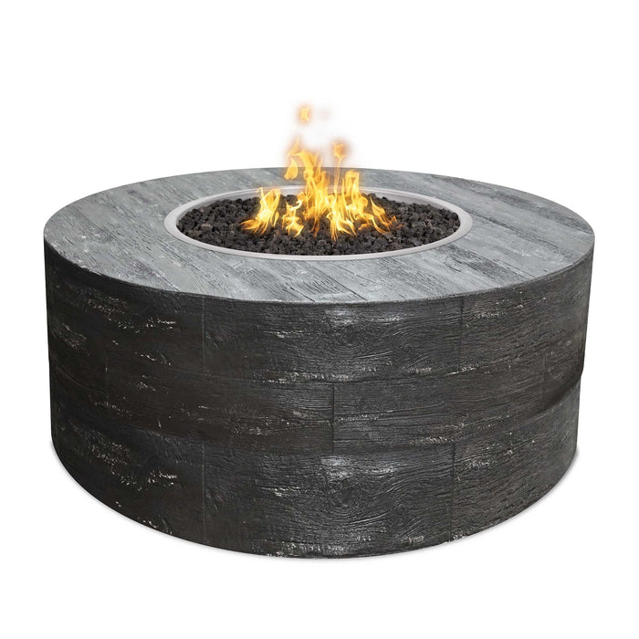 The Outdoor Plus Sequoia Wood Grain Fire Pit - 16" Tall Fire Pits Ebony / 42" / Match Lit