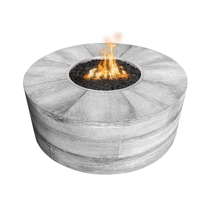 The Outdoor Plus Sequoia Wood Grain Fire Pit - 16" Tall Fire Pits Ivory / 42" / Match Lit