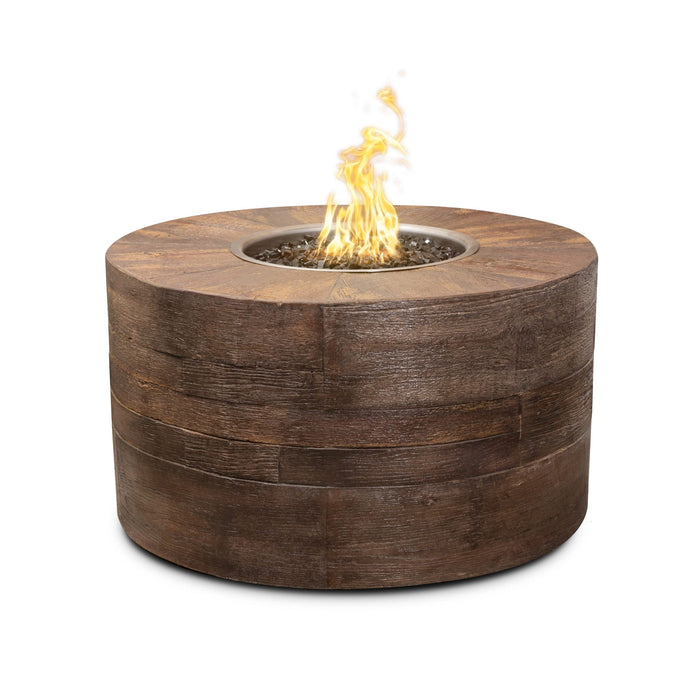 The Outdoor Plus Sequoia Wood Grain Fire Pit - 16" Tall Fire Pits Oak / 42" / Match Lit