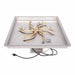 The Outdoor Plus Square Drop In Pan & Triple S Bullet Burner Pan & Burner Kit 12" x 12" Brass / Match Lit / None
