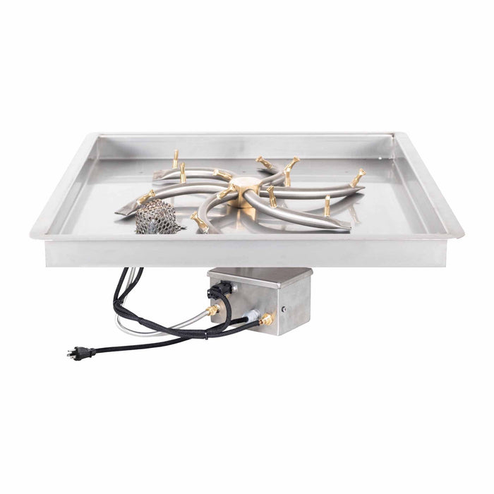 The Outdoor Plus Square Drop In Pan & Triple S Bullet Burner Pan & Burner Kit