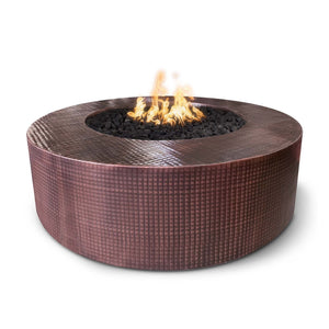Unity 24" Tall Fire Pit - Hammered Copper - 48" x 18" Size