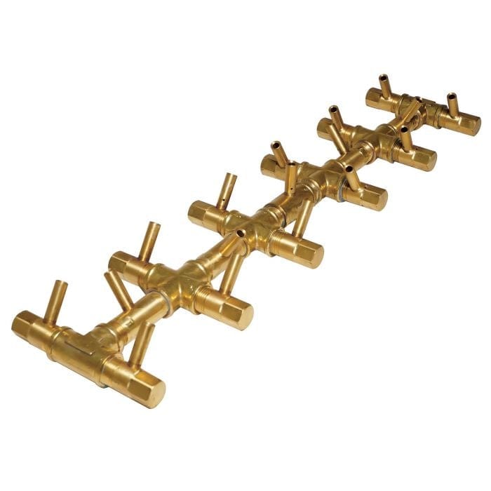 Warming Trends Crossfire Tree-Style 5.25 x 22-inch Brass Gas Fire Pit Burner 170K BTU