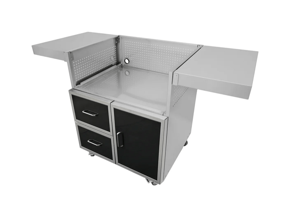 Wildfire 36-Inch Black Stainless Steel Grill Cart