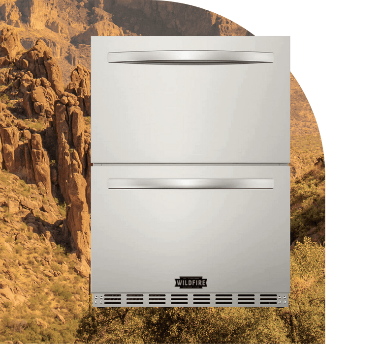 Wildfire Stainless Steel 24" Dual Door Fridge