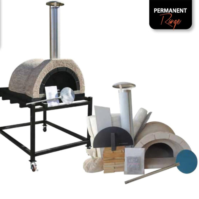WPPO DIY Wood Fired Pizza Oven with SS Flue and Black Door