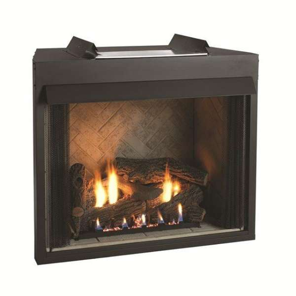 Empire 36 Inch Breckenridge Deluxe Vent Free Fireplace - Louvered Gas Firebox with Refractory Liner