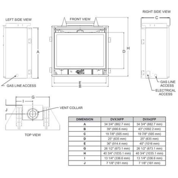 Empire Tahoe Luxury 36 Direct Vent Gas Fireplace - DVX36FP