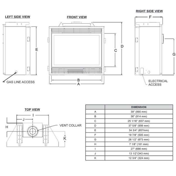 Empire Tahoe Premium 36 Direct Vent Gas Fireplace - DVP36FP